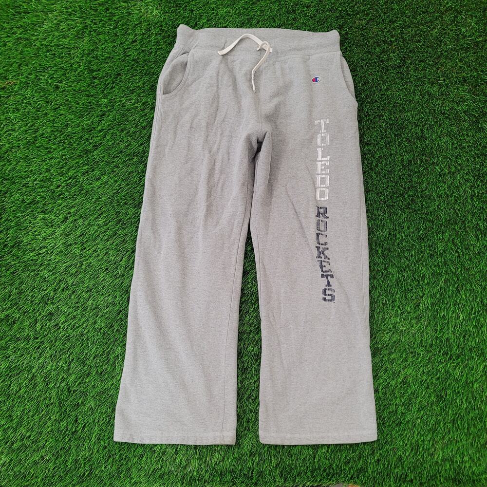 Vintage Champion Toledo Rockets Sweatpants Medium Gray